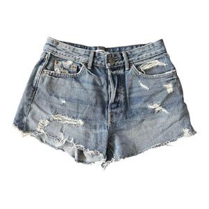 Grlfrnd Helena denim distressed jean shorts Size 26